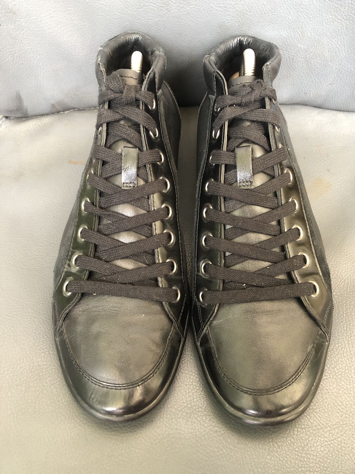 Prada Prada Blavk Calfskin Leather Men’s Sneakers Size 8.5 Size US 8.5 / EU 41-42 - 4 Thumbnail