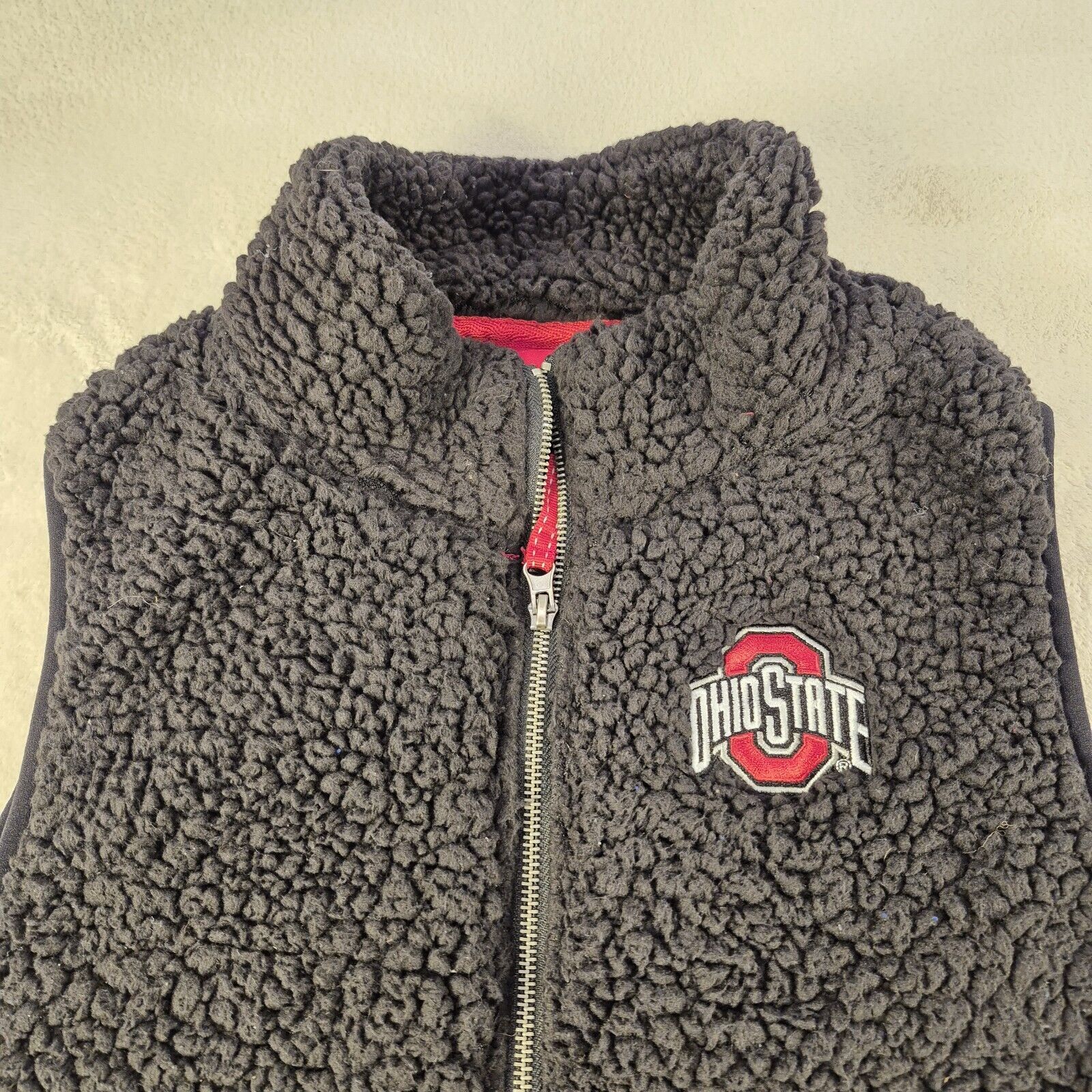 & Other Stories Ohio State OSU Buckeyes Full-Zip Sherpa Vest Size L Black Size US L / EU 52-54 / 3 - 6 Thumbnail