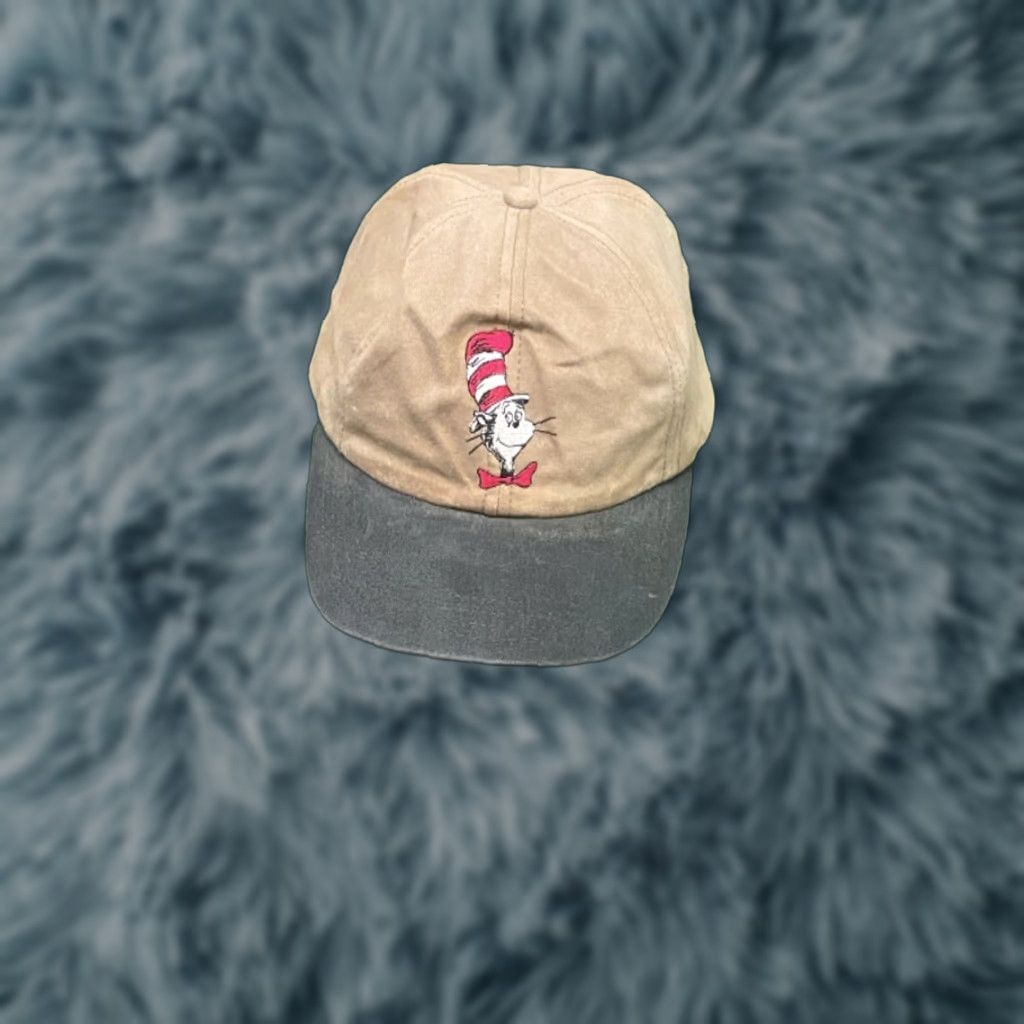 Vintage VINTAGE Cat In The Hat Dr Seuss Cartoon 1994 VTG SnapBack Hat Adult Mens One Size Brown 90s Cartoon Snapback Size ONE SIZE - 1 Thumbnail