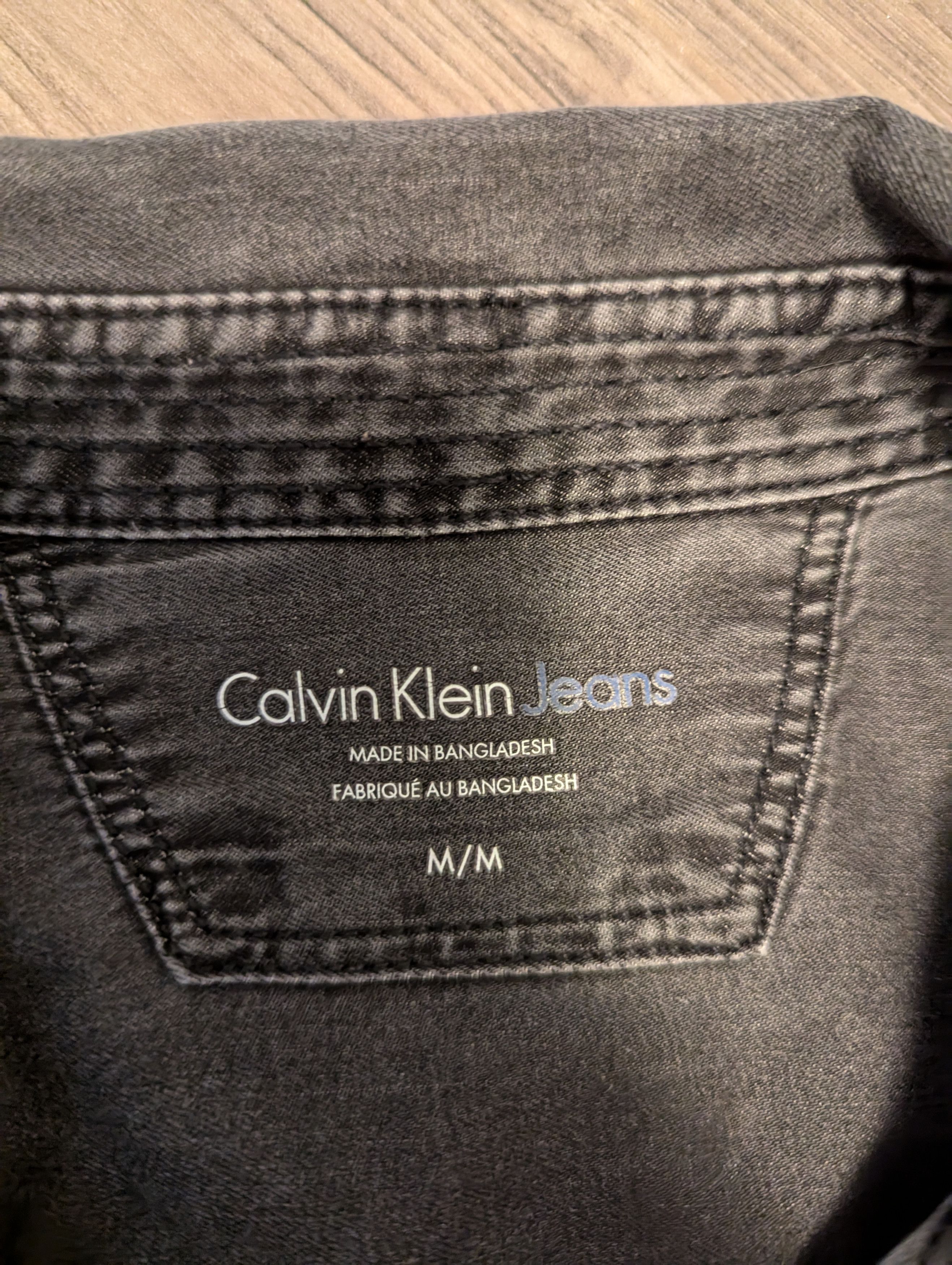 Calvin Klein Men's Calvin Klein Black Denim Button-Up Shirt Size US M / EU 48-50 / 2 - 3 Thumbnail