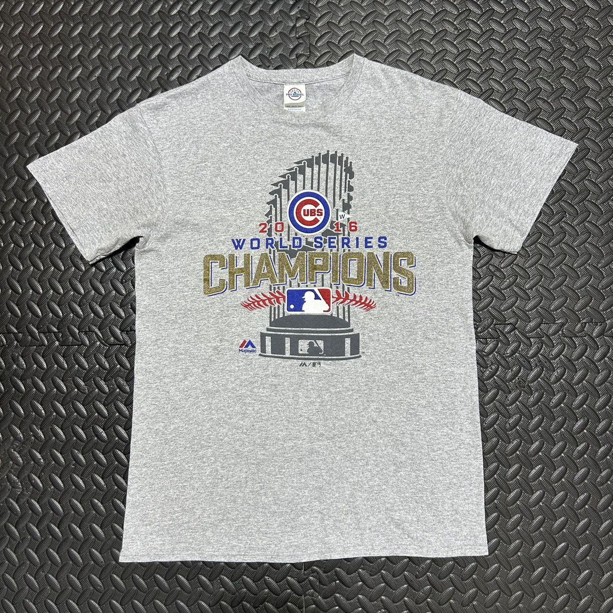 MLB Chicago Cubs 2016 World Series Champions Shirt Medium Gray Size US M / EU 48-50 / 2 - 1 Thumbnail