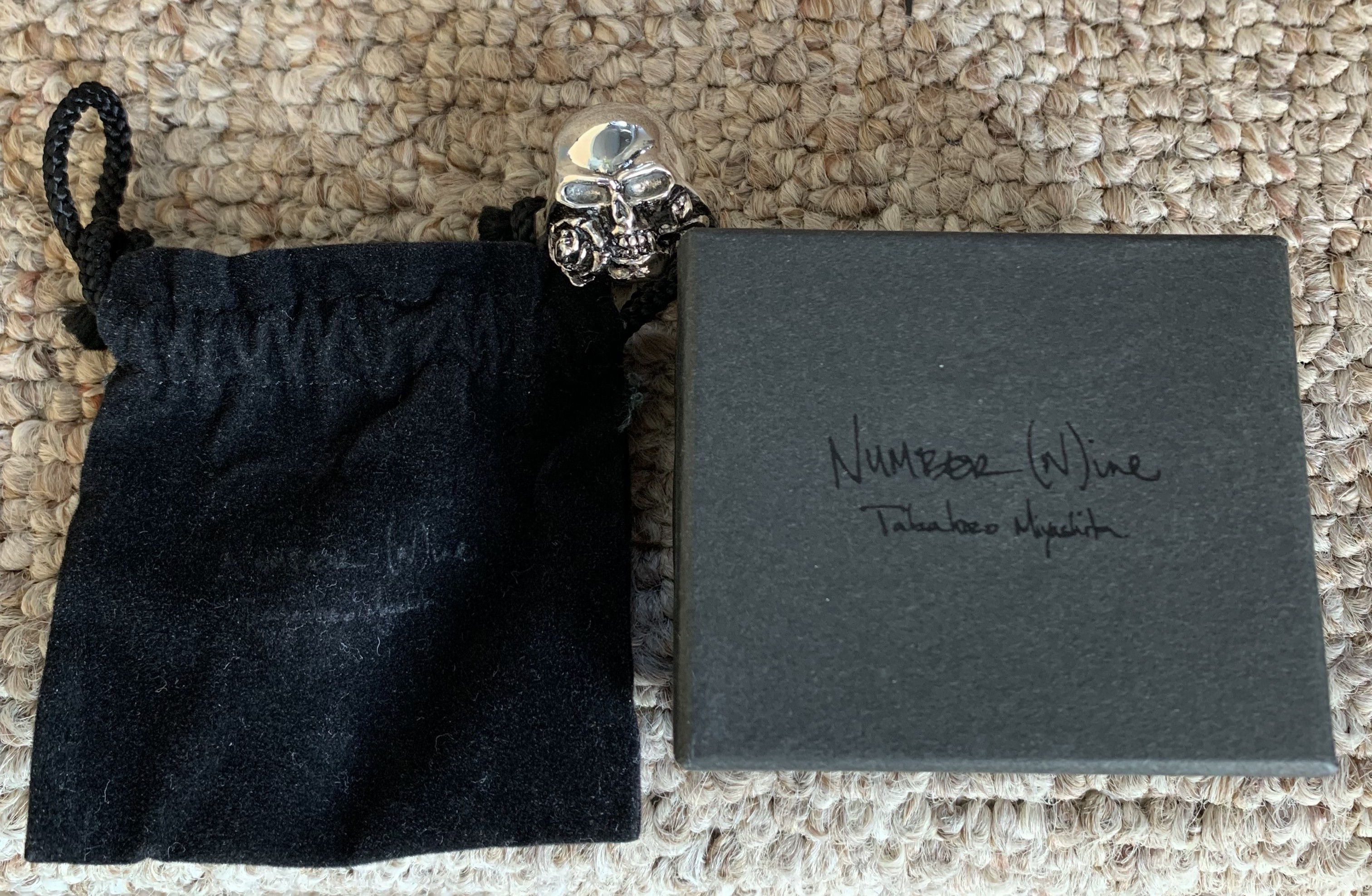 Jam Home Made × Number (N)ine SS06 Silver Skull Roses Ring w/box Size ONE SIZE - 5 Thumbnail