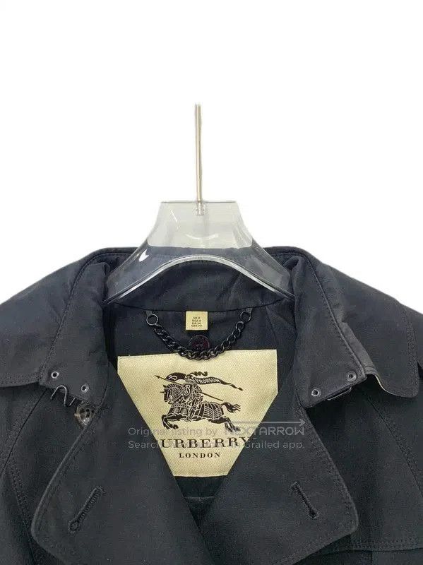 Burberry Burberry Women's XS Black Cotton Trench Coat. Size XS / US 0-2 / IT 36-38 - 3 Thumbnail