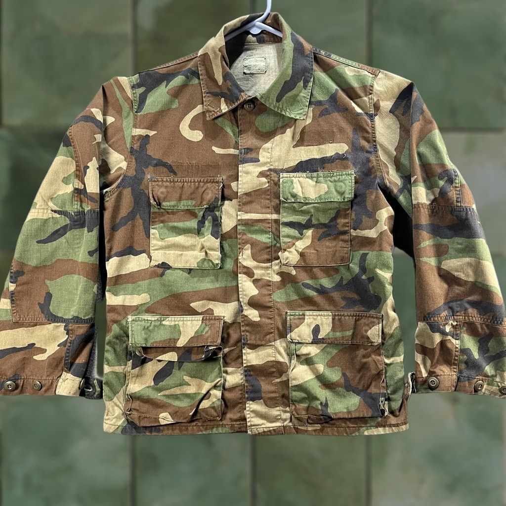 Propper VINTAGE US Army BDU Jacket Mens Medium Woodland Camo Military Combat 90s Ripstop Size US M / EU 48-50 / 2 - 1 Thumbnail