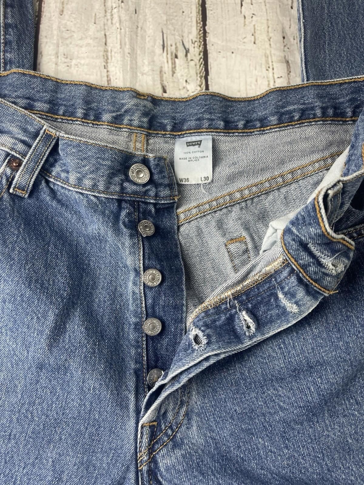 Levi's Vintage Levi’s 501 Button Fly Jeans Mens 36x30 Straight Leg Size US 36 / EU 52 - 3 Thumbnail