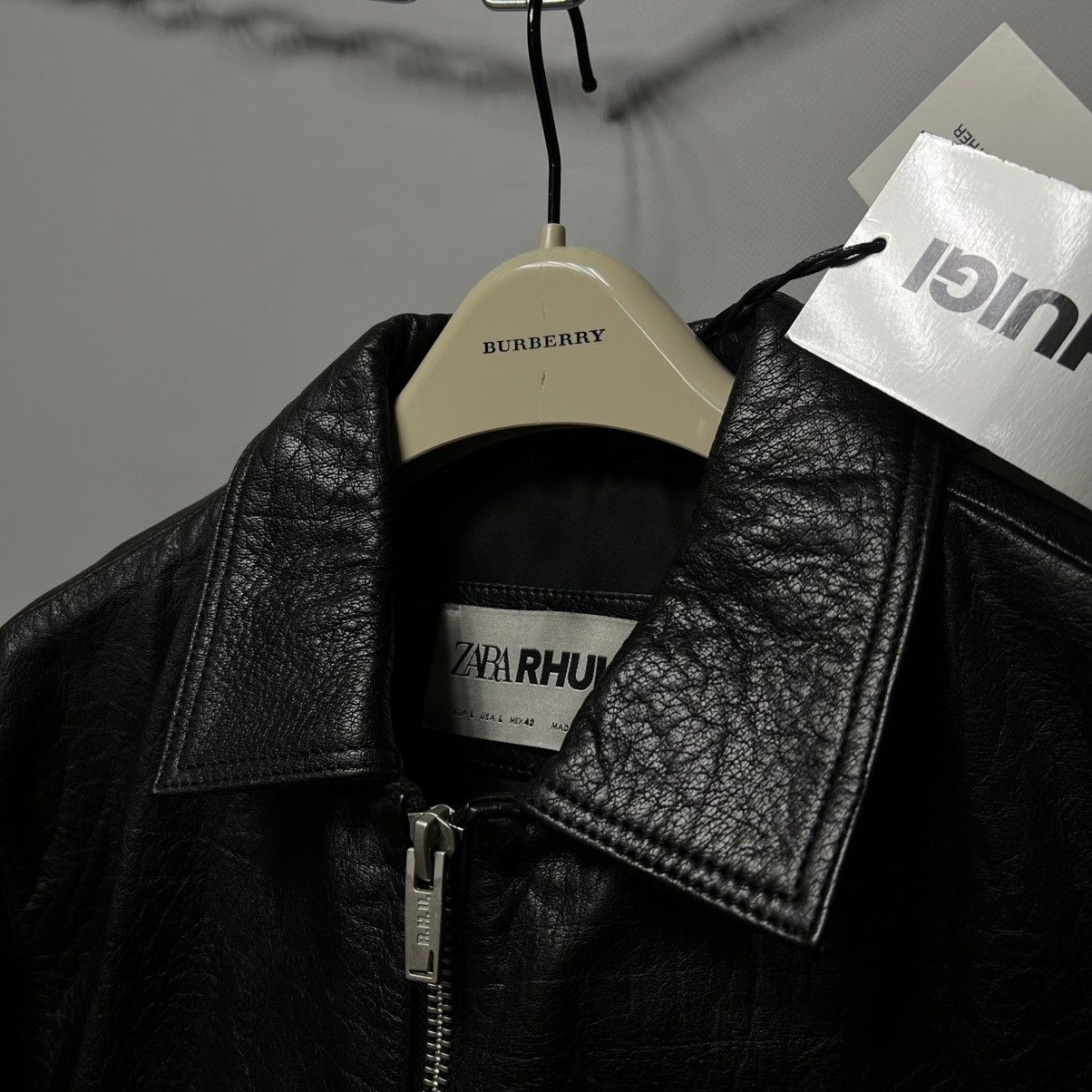 Rhude × Zara RHUDE × Zara NEW Cropped Leather Jacket Limited Edition y2k Size US L / EU 52-54 / 3 - 16 Thumbnail