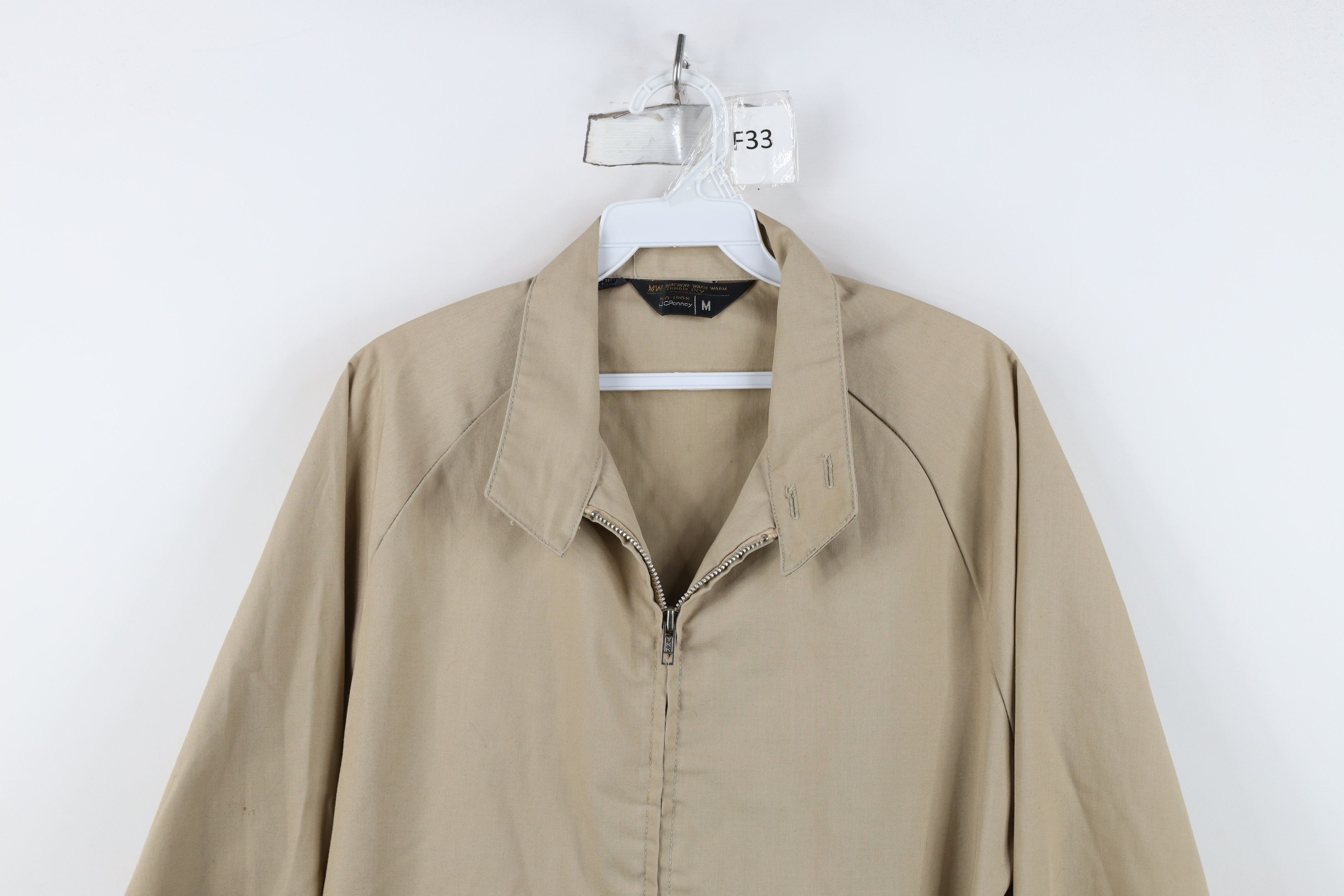 Vintage Vintage 60s 70s Streetwear Racer Bomber Jacket Beige Tan Size US M / EU 48-50 / 2 - 2 Thumbnail