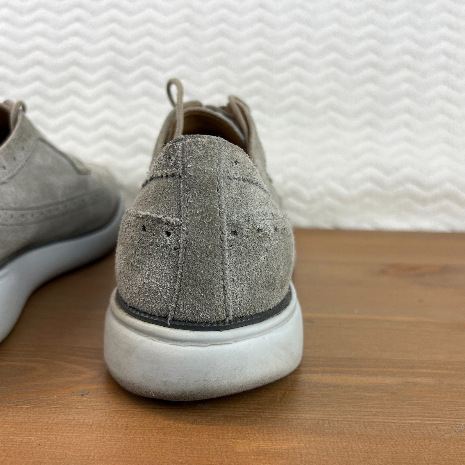 Geox Geox Mens Winfred Suede Shoes Gray Wingtip Brogues 42 US 9 Size US 9 / EU 42 - 15 Thumbnail