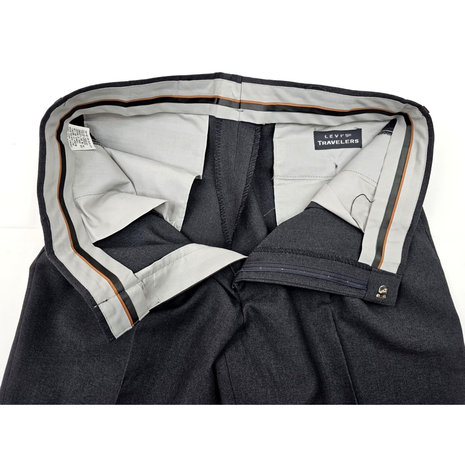Levi's Vtg Levi's Travelers Wool Blend Pleated Dress Pants Men 35x31 Gray EUC - Casual, Formal, Travel, Dress Pants, Levi's, Vintage, 90s, Mens Size US 35 - 6 Thumbnail