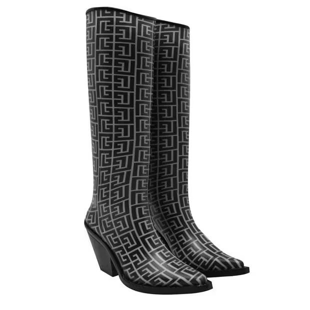 Balmain o1g2r1mq0924 Boots in Ivoire & Noir Size US 7 / IT 37 - 3 Thumbnail