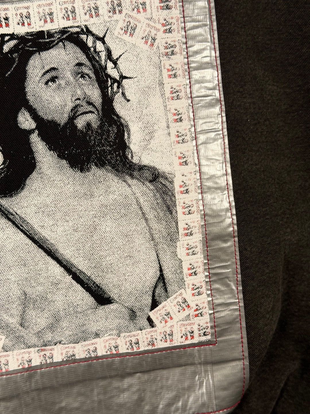 Enfants Riches Deprimes 🚭 INSANE 🚭 PATCHWORK & DUCT TAPE CHRIST THRASHED JACKET Size US XL / EU 56 / 4 - 15 Thumbnail