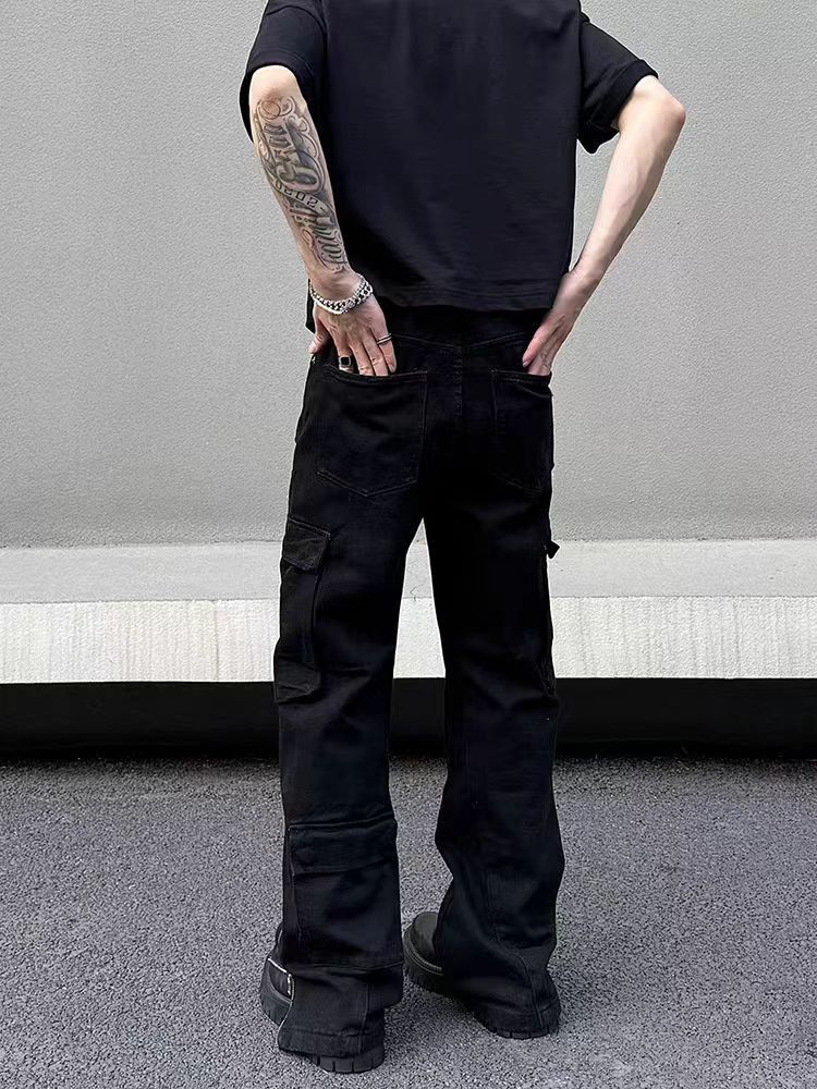 Japanese Brand × Jean High Street Straight Leg Micro Flare Work Jeans Size US 34 / EU 50 - 3 Thumbnail
