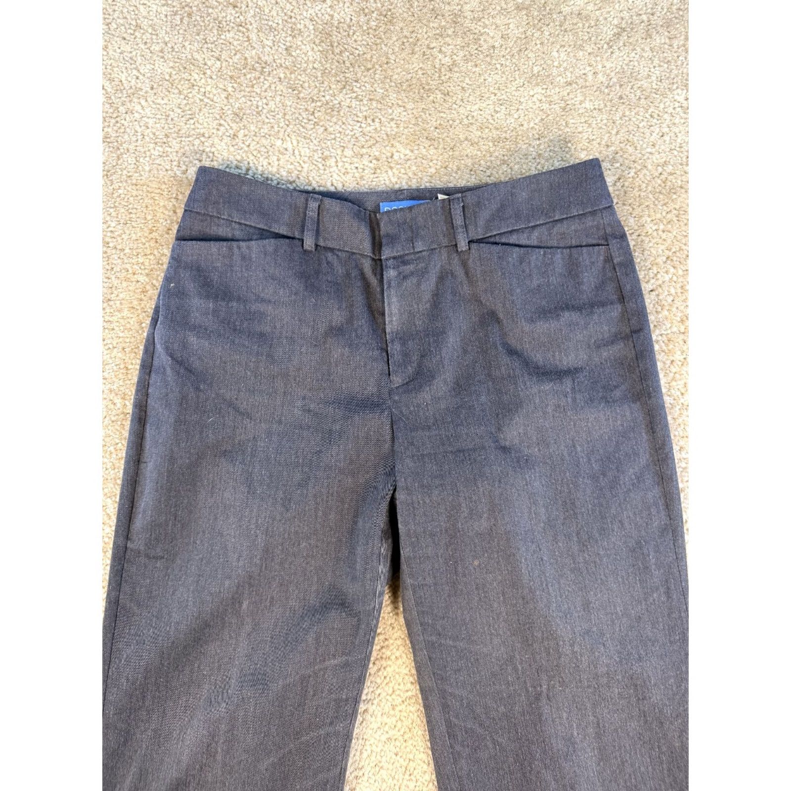 Dockers DOCKERS Women's Metro Trousers Pants Size 6 Gray Straight Leg Stretch Size 28" / US 6 / IT 42 - 2 Thumbnail