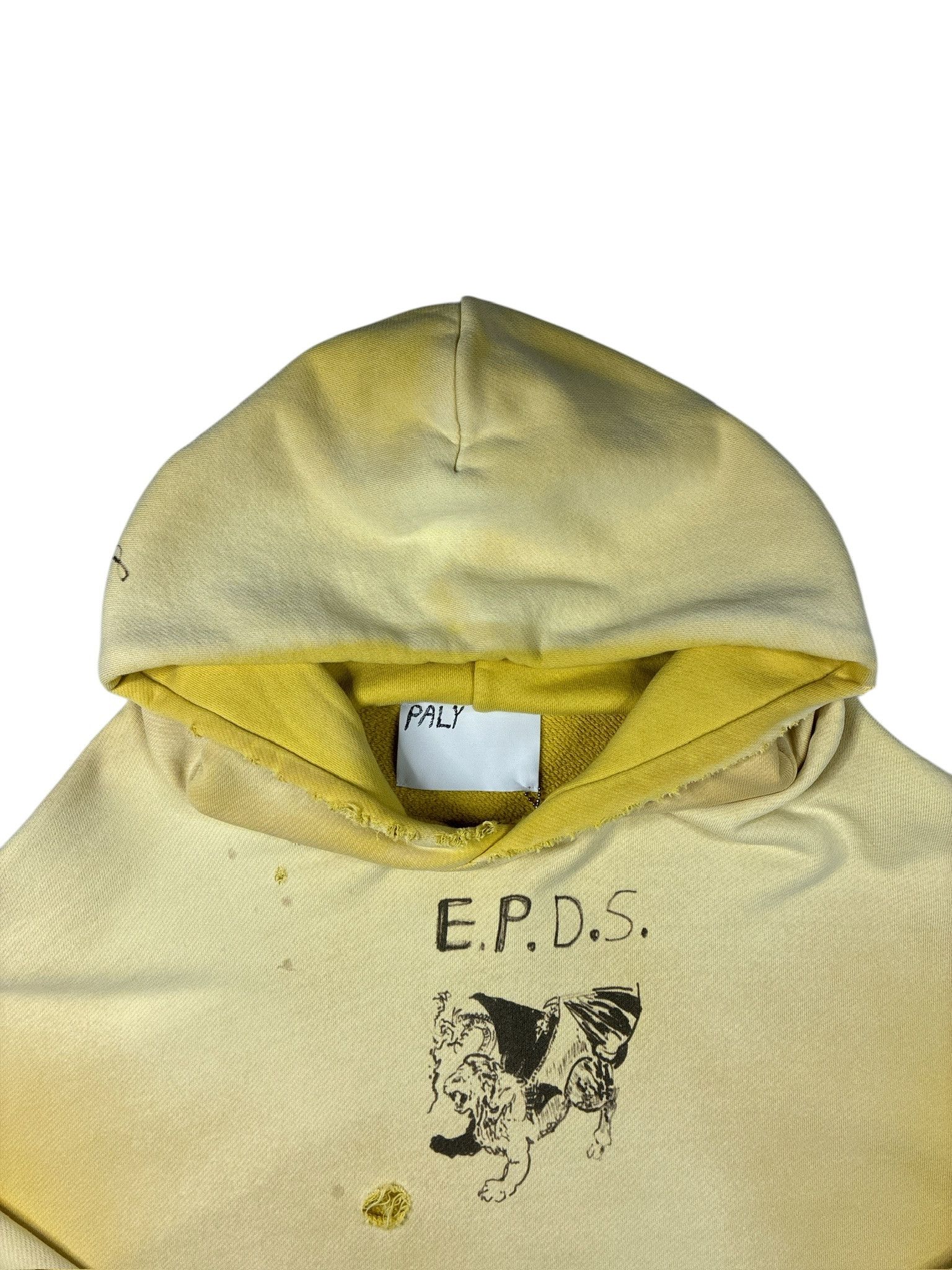 Paly Hollywood PALY: Yellow 'EPDS' Hoodie Size US M / EU 48-50 / 2 - 6 Thumbnail