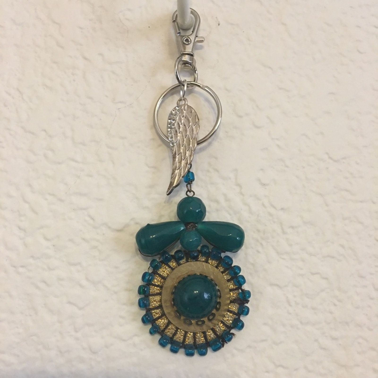 Handmade Vintage repurpose salvaged estate gem keychain Size ONE SIZE - 1 Thumbnail