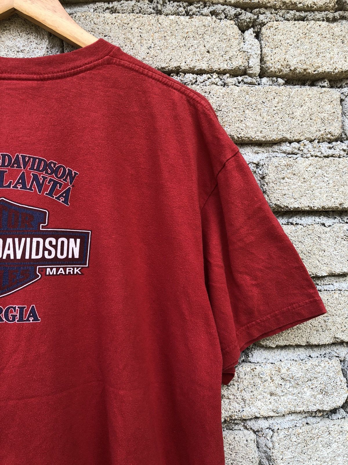 Harley Davidson Vintage Y2K Harley Davidson Of Atlanta Georgia Backhit Tee Size US XL / EU 56 / 4 - 14 Thumbnail