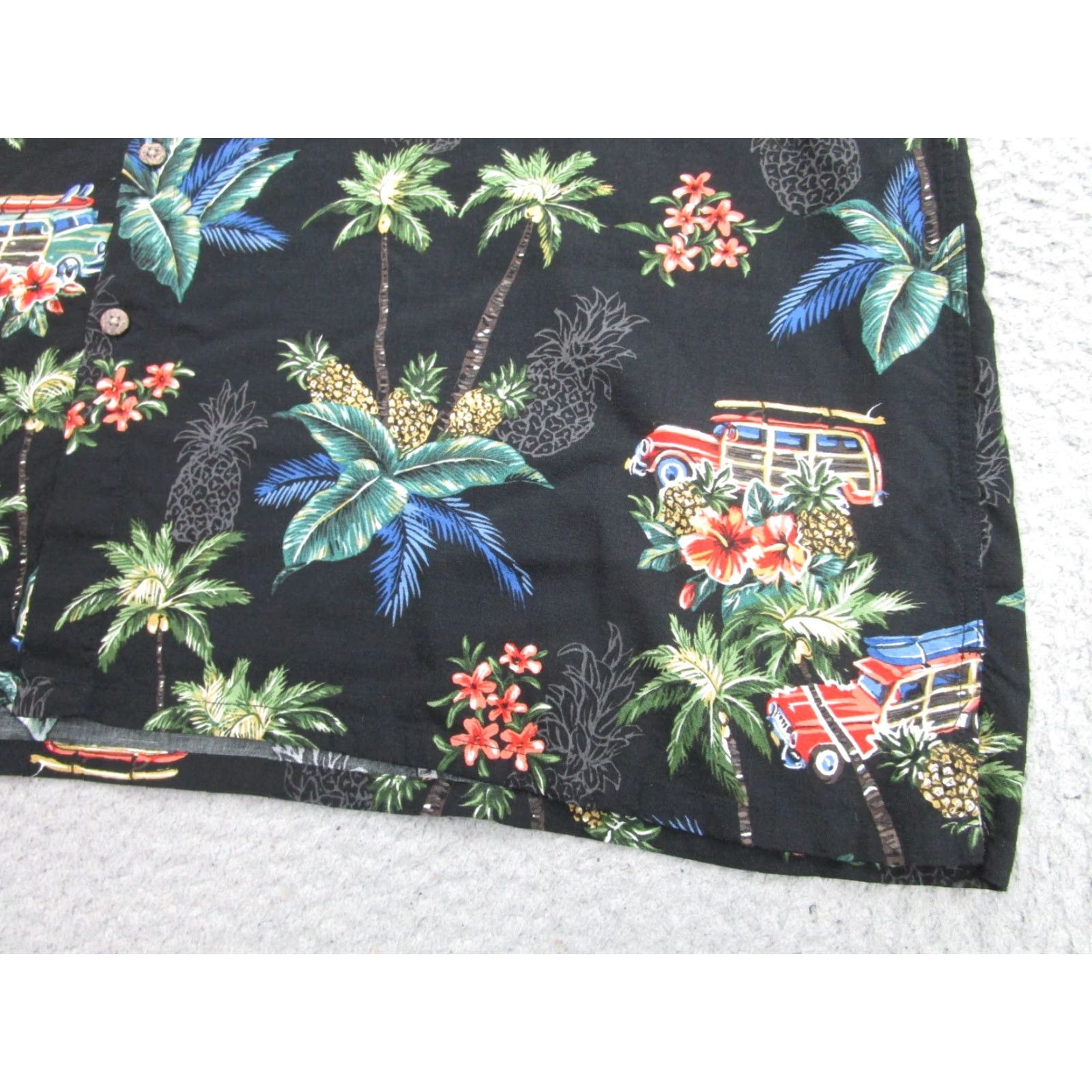 Vintage VINTAGE Batik Bay Hawaiian Shirt Mens 2XL Black Pineapple Floral Short Sleeve Button-Up Rayon Hawaiian Shirt Mens 2XL Black Pineapple Floral Size US XXL / EU 58 / 5 - 4 Thumbnail