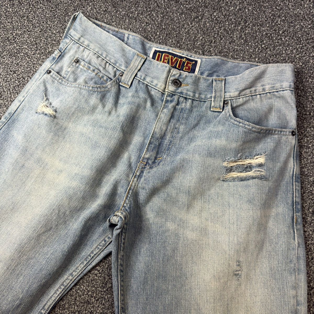 Levi's Levis 549 Baggy Destroyed Low Loose Denim Balenciaga Style Size US 34 / EU 50 - 3 Thumbnail