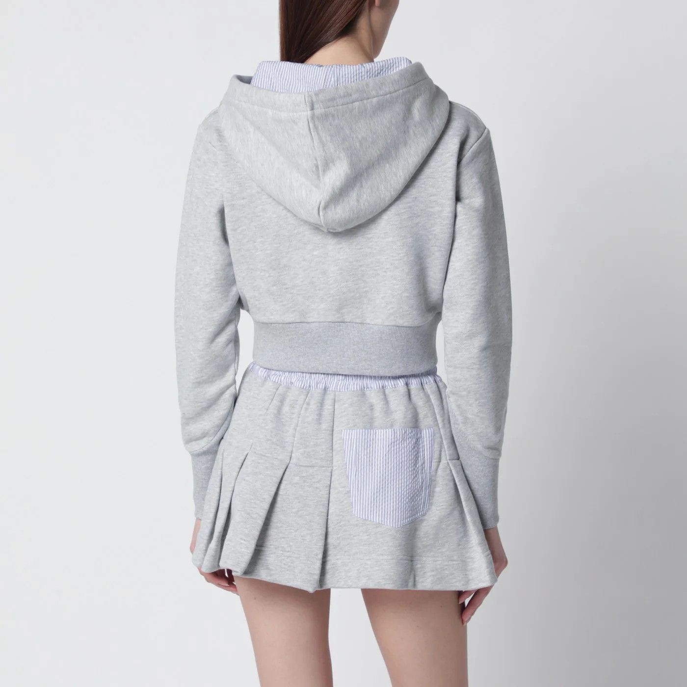Vivienne Westwood o1d2blof0526 Cropped Logo Sweatshirt Hoodie in Gray Size S / US 4 / IT 40 - 3 Thumbnail
