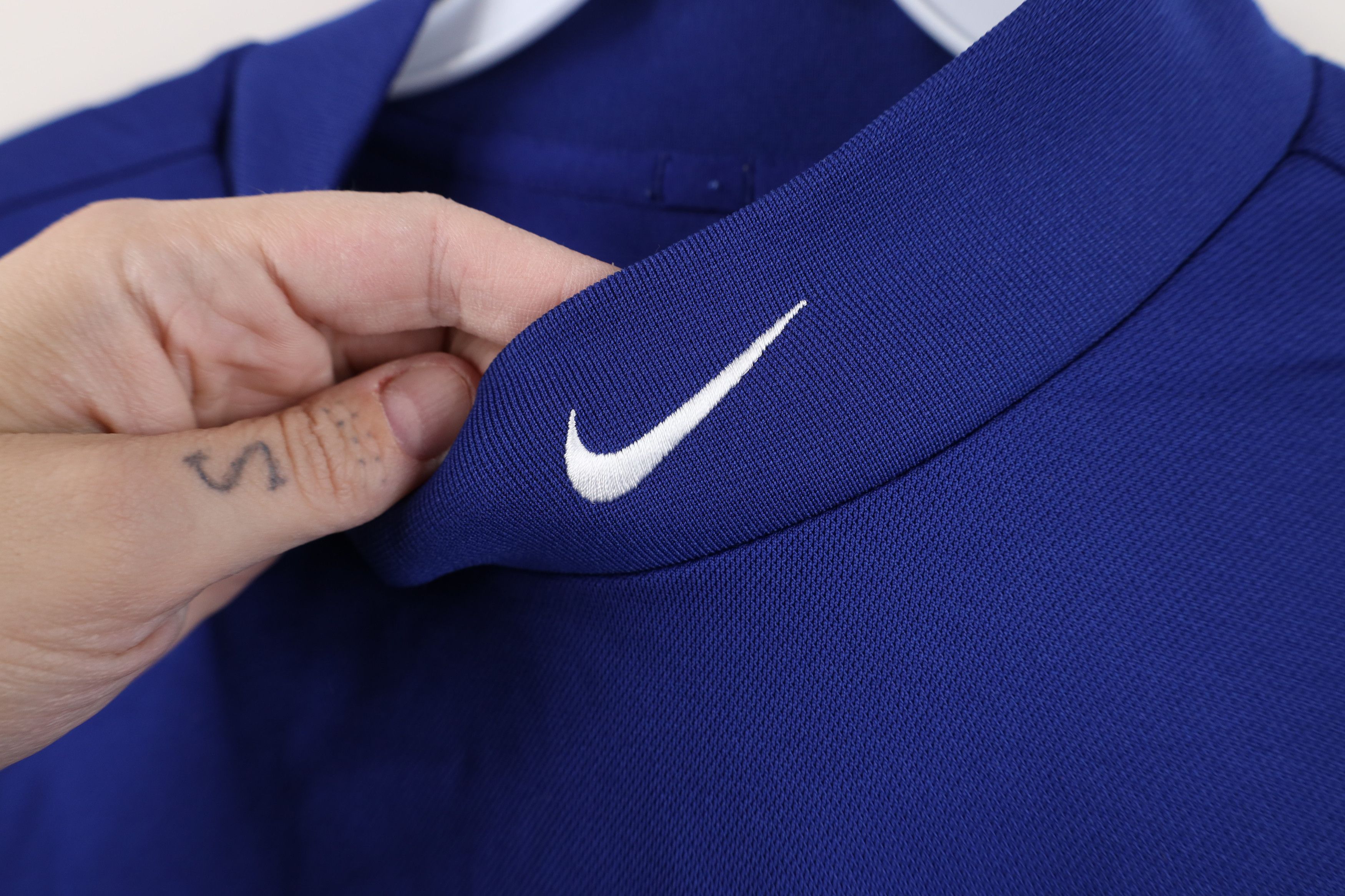 Nike Vintage Y2K Nike Golf Swoosh Knit Mock Neck T-Shirt Blue Size US XL / EU 56 / 4 - 4 Thumbnail
