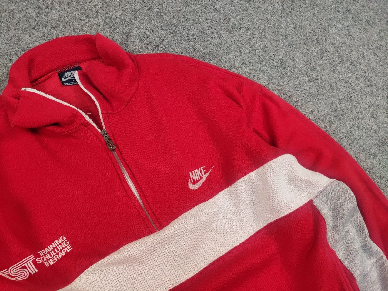 Nike Vintage 80's NIke Oregon USA TST Red Pullover Zip Sweatshirt Size US L / EU 52-54 / 3 - 7 Thumbnail