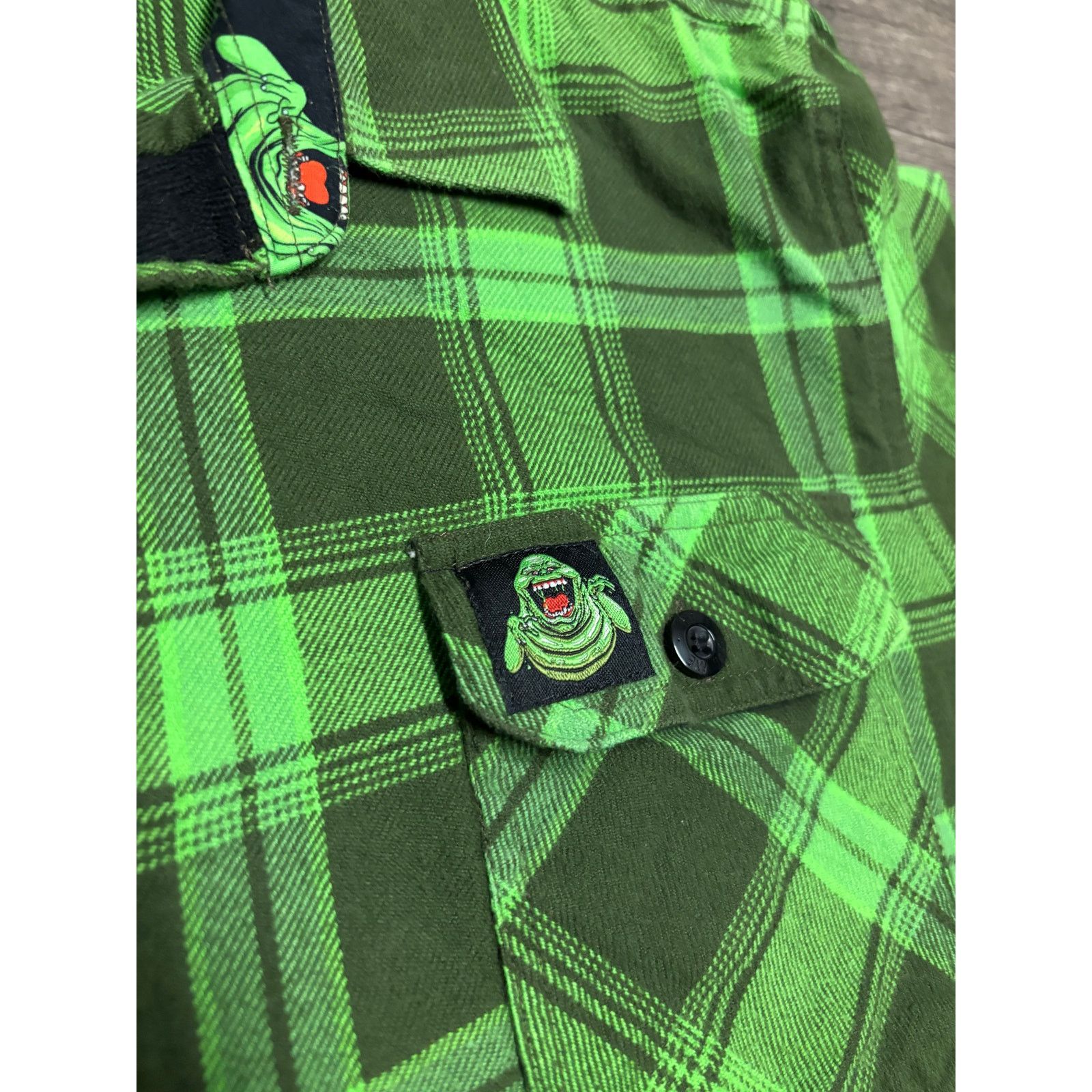 Unknown London Middle of Beyond Flannel Ghostbusters Buttons Shirt Sz XL Size US XL / EU 56 / 4 - 3 Thumbnail