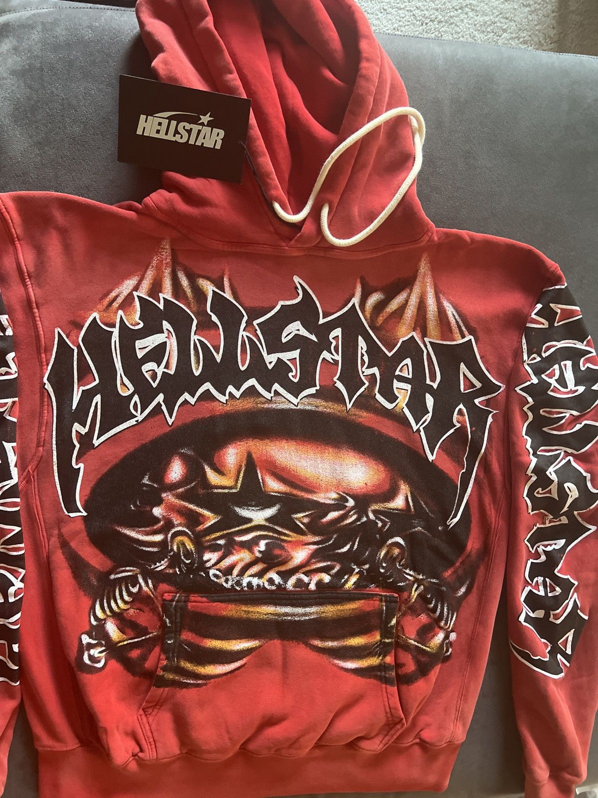 HELLSTAR Hellstar holloween capsule airbrush red hoodie Size US L / EU 52-54 / 3 - 1 Thumbnail
