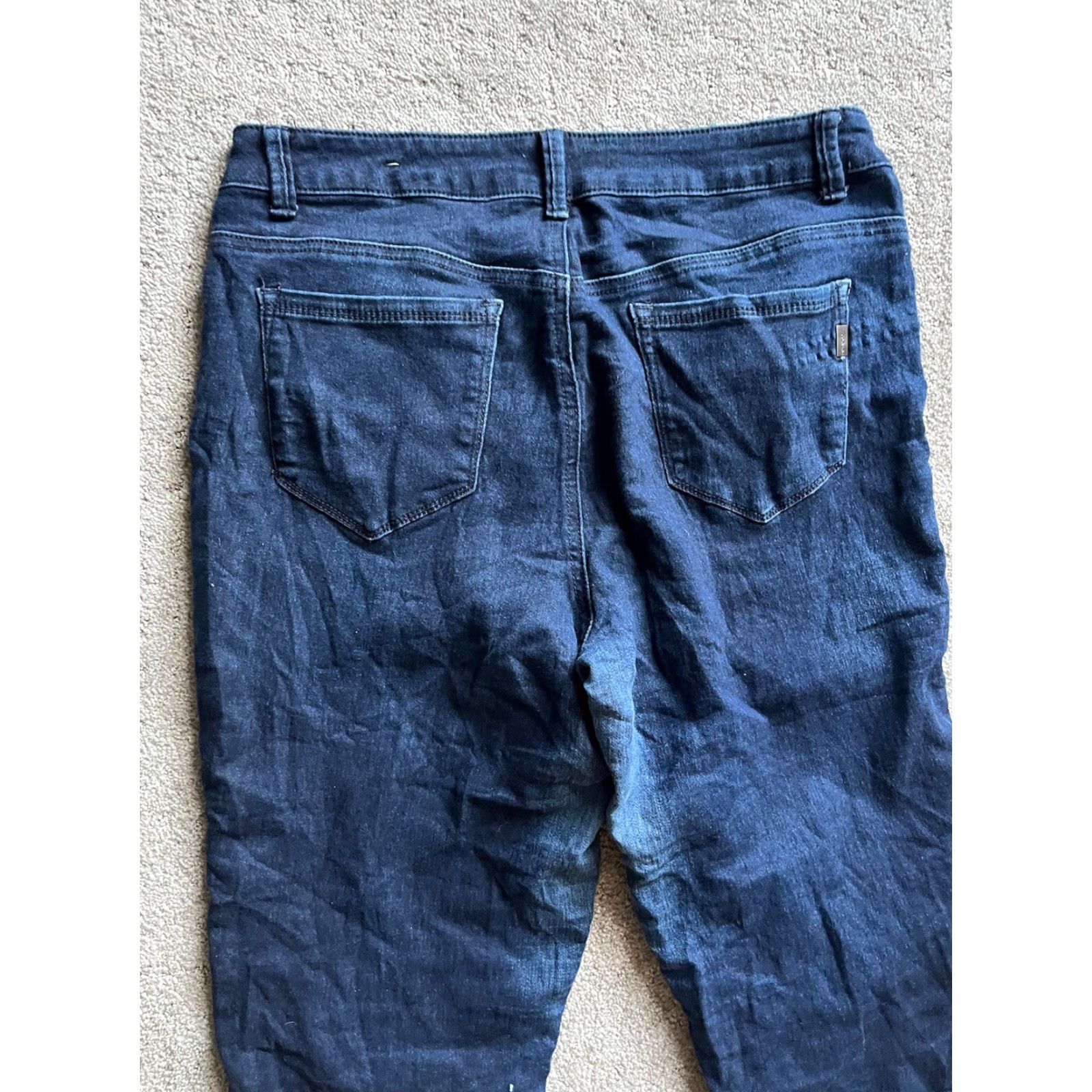 Vintage 1822 Denim Womens Size 12 Blue Skinny Ankle Crop Mid Rise Jeans with Zip Cuffs Size 34" / US 12 / IT 48 - 2 Thumbnail