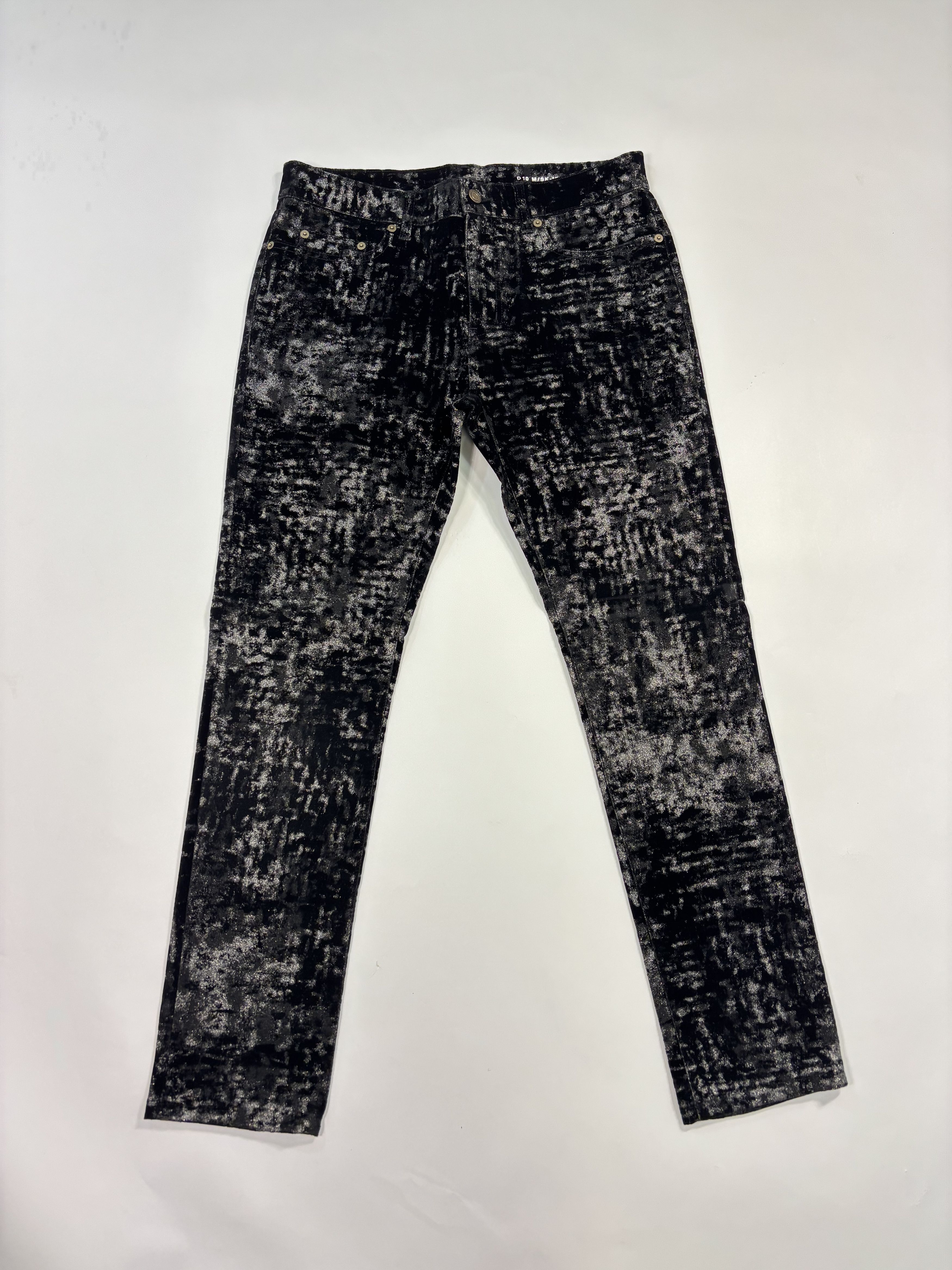 Saint Laurent Paris Saint Laurent Black & Grey Marble Pants Size US 32 / EU 48 - 1 Thumbnail