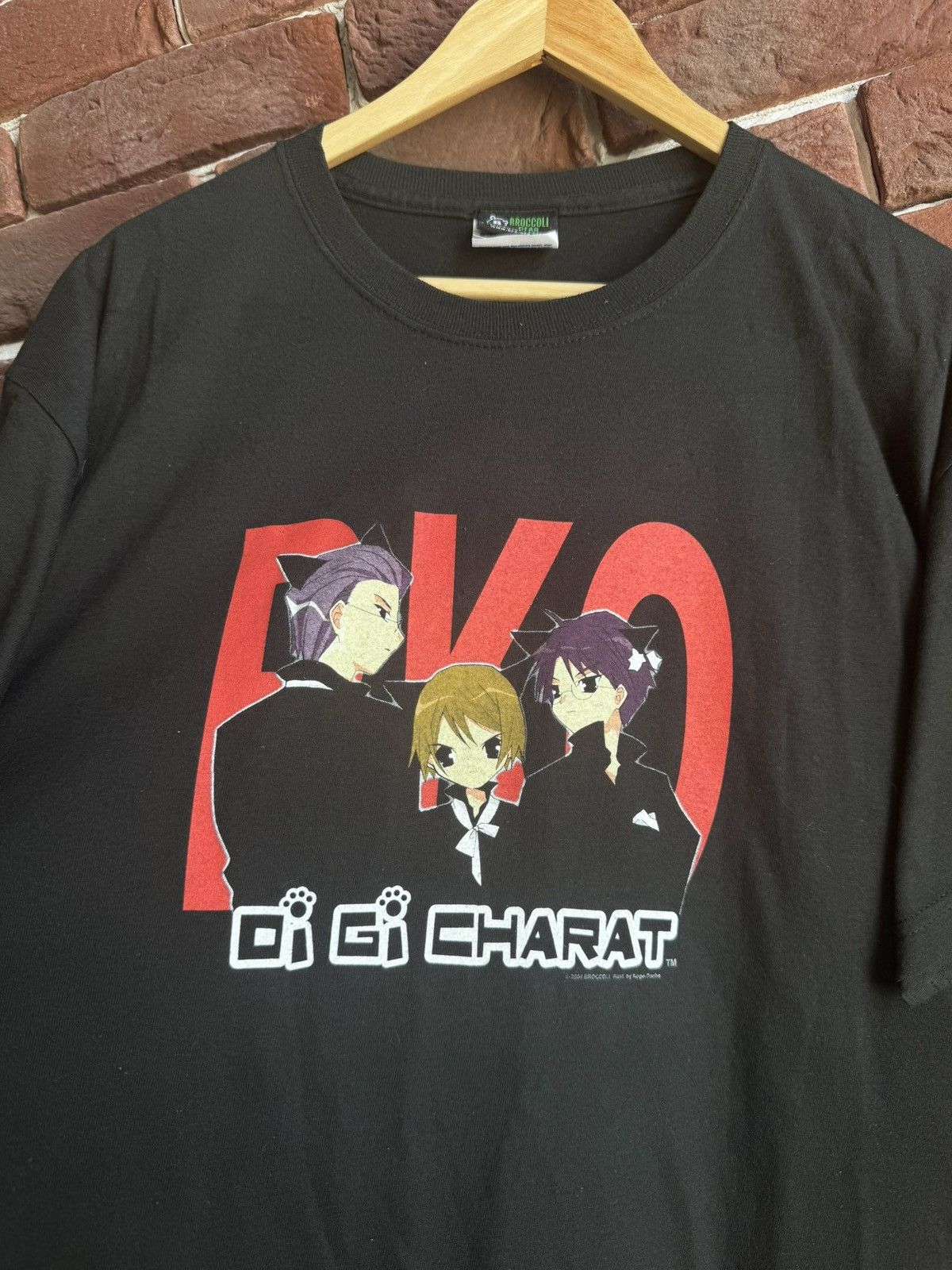 Anime Rare Vintage 2004 Promo Tee Di Gi Charat Anime 00s T Shirt Size US L / EU 52-54 / 3 - 2 Thumbnail