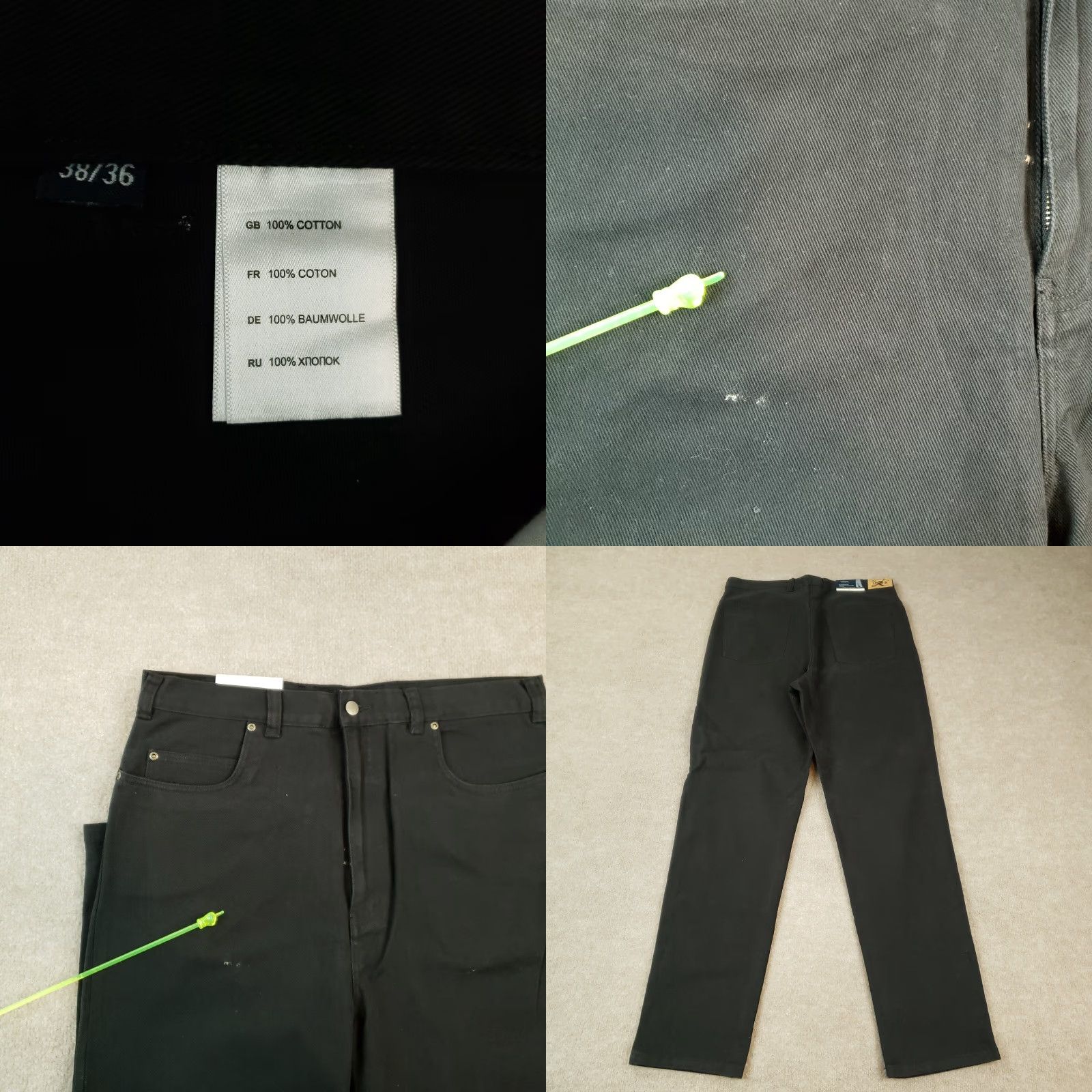 Vintage Harbor Bay Jeans Mens 36x35 Black Denim Straight Leg Classic Fit 5 Pocket Jeans Mens Boys Womens Size US 36 / EU 52 - 8 Thumbnail