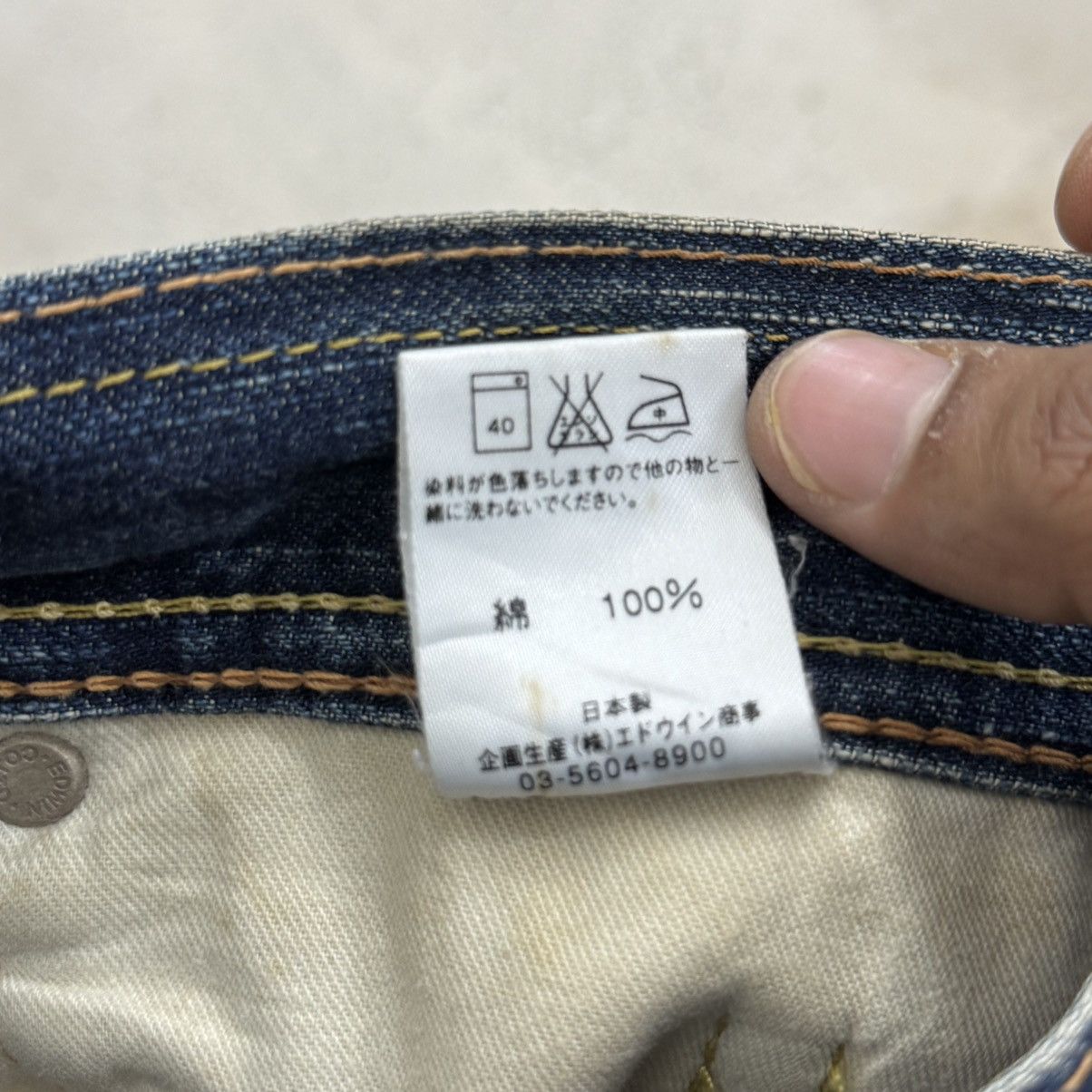 Edwin Vintage Edwin Blue Trip 503 Mudwash Dirty Distress Denim Size US 30 / EU 46 - 21 Thumbnail