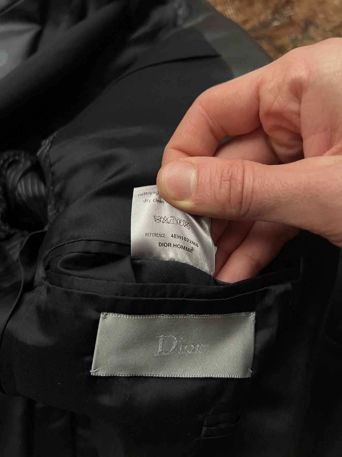 Dior Dior Homme SS04 Strip Waxed Blazer Size 46S - 7 Thumbnail