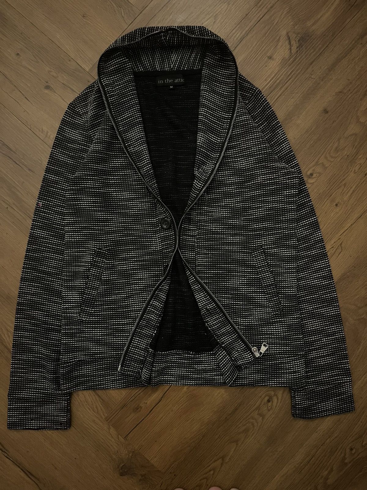 トップス 00s archive in the attic distressed knit In The Attic 2000s IN THE ATTIC - zip up knitwear