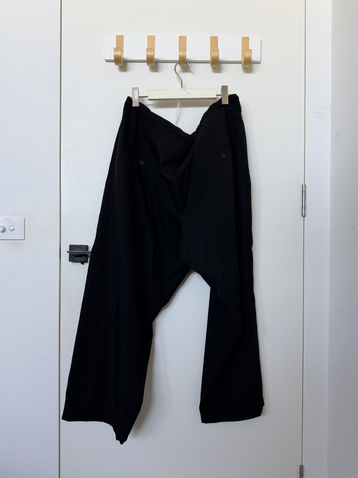 Yohji Yamamoto 19AW Wool Gabardine Drawstring Pants Size US 32 / EU 48 - 2 Thumbnail