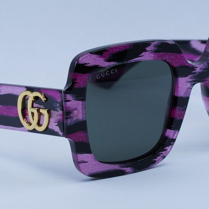 Gucci Gucci GG1547S 003 Sunglasses Glitter Fuchsia With Black Size ONE SIZE - 10 Thumbnail