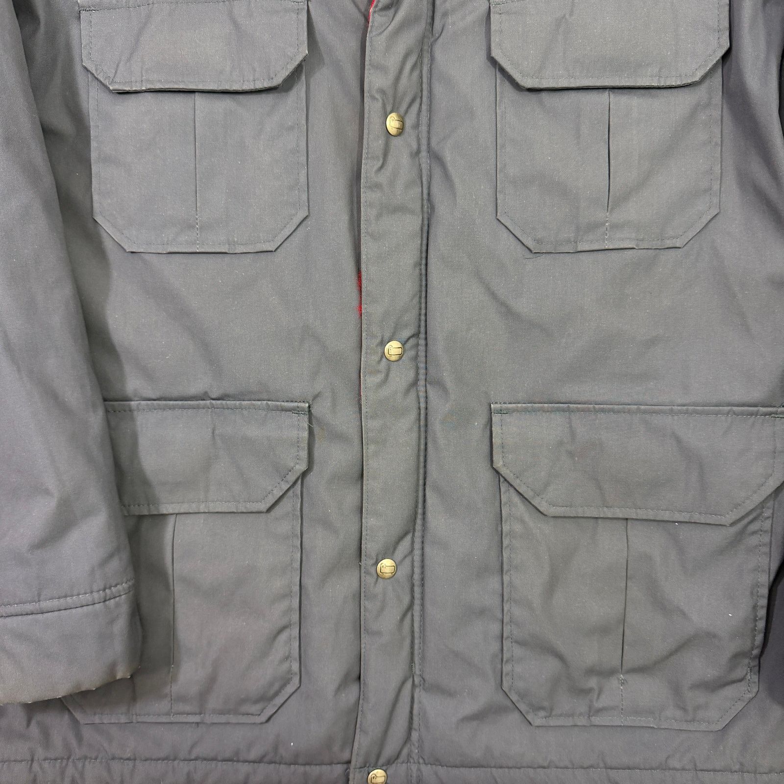Vintage Vintage Woolrich Jacket Men's Large Gray Wool Flannel Lined Size US L / EU 52-54 / 3 - 3 Thumbnail