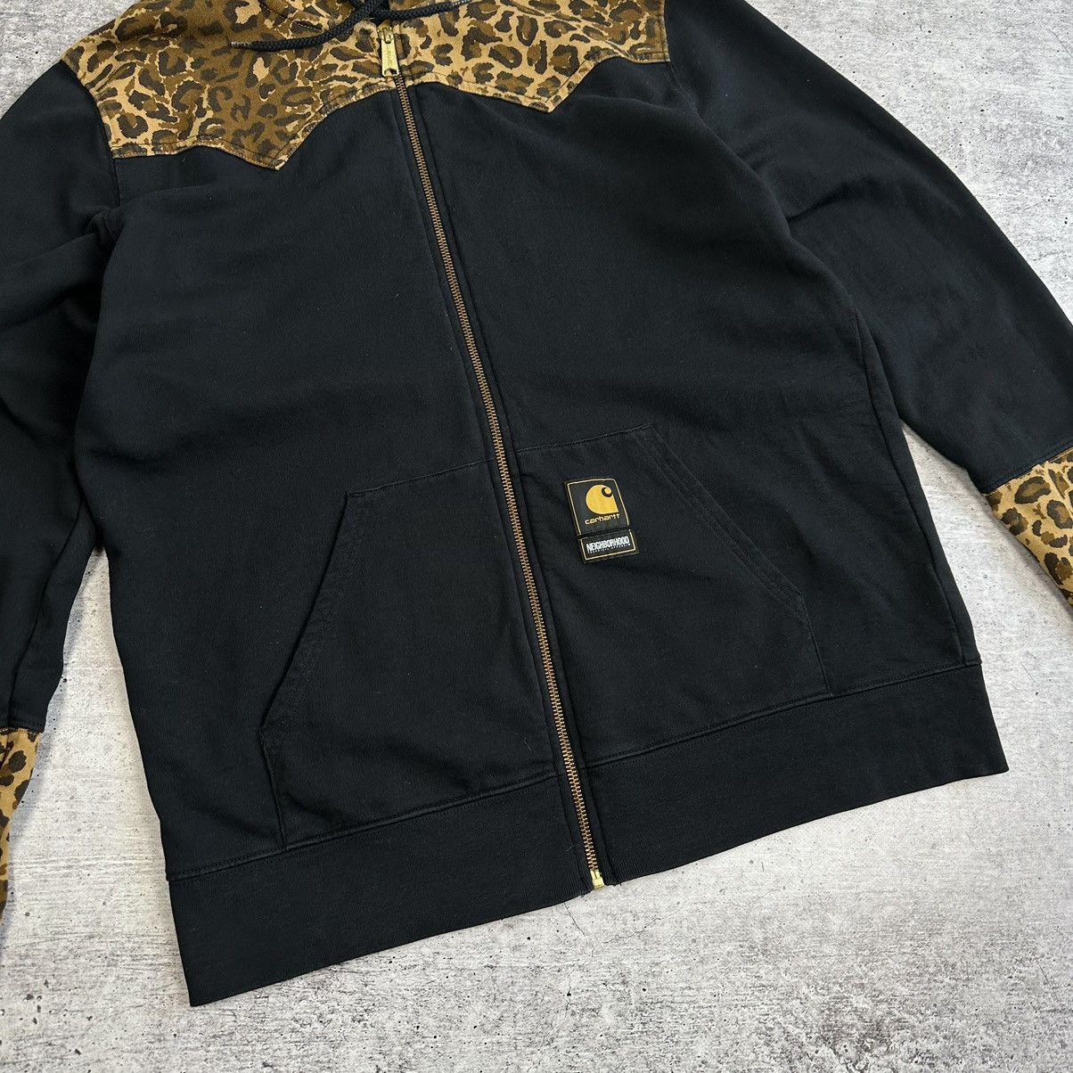 Carhartt × Neighborhood Carhartt Neighbourhood Leopard Hooded Zip Hoodie Size US XL / EU 56 / 4 - 3 Thumbnail