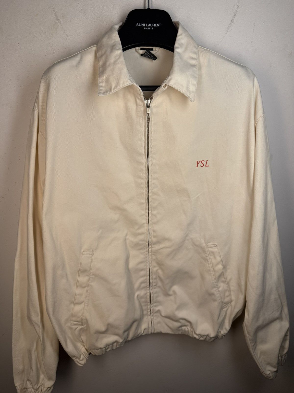 Yves Saint Laurent Cotton YSL Windbreaker Jacket 90s Bomber Zip Up Vintage Size US M / EU 48-50 / 2 - 19 Thumbnail