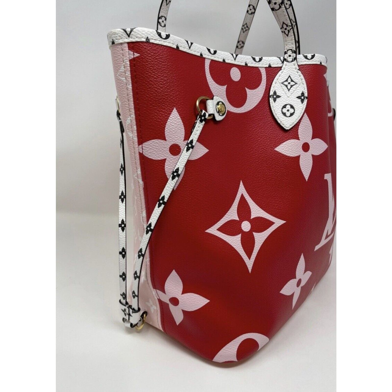 Louis Vuitton Louis Vuitton Red/Multi Giant Monogram Ltd. Ed MM Neverfull Size ONE SIZE - 6 Thumbnail