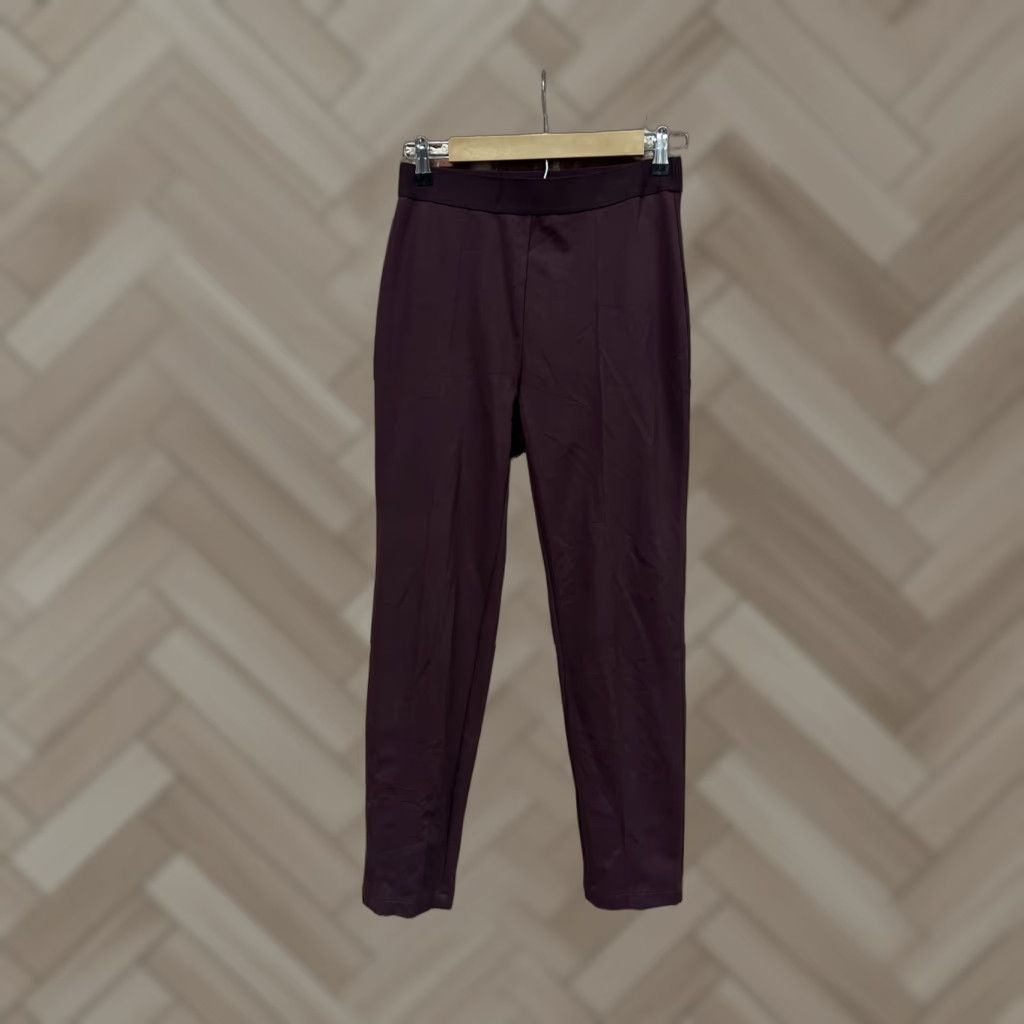 Uniqlo Uniqlo Pants Womens Maroon Size Small Mid Rise Pull On Career Rayon Blend Dress Pants Womens Size 28" / US 6 / IT 42 - 1 Thumbnail