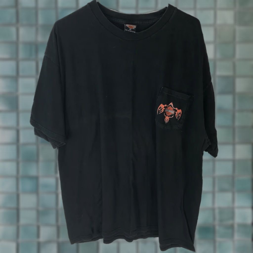 Harley Davidson VINTAGE Harley-Davidson Wisconsin West Bend T-Shirt Men 2XL Black Short Sleeve Crew Neck Logo Print Retro 2000s Size US XXL / EU 58 / 5 - 1 Thumbnail