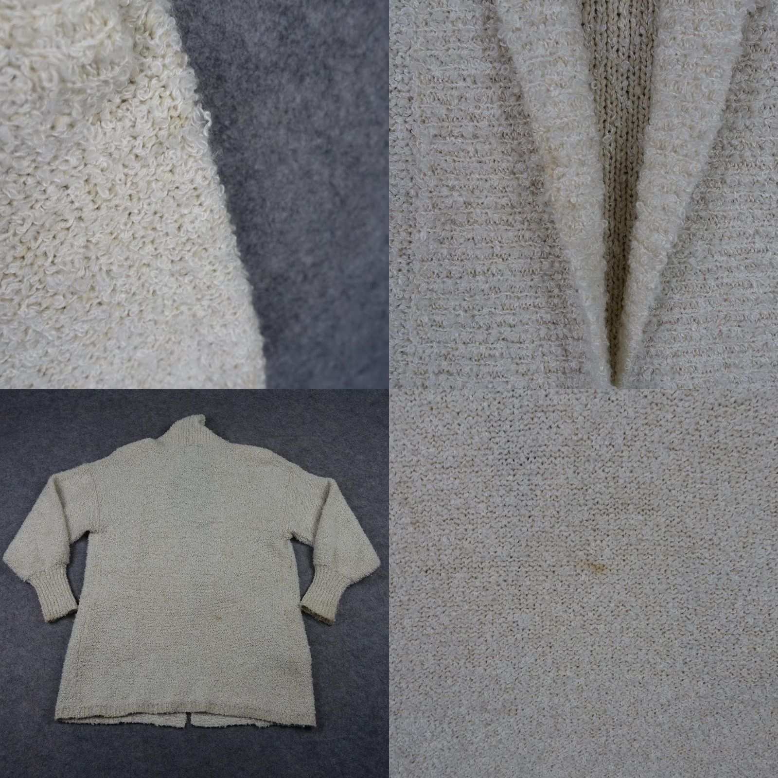 Paige VINTAGE Paige II Sweater Cardigan Womens Large White Chunky Knit Open Pockets Size L / US 10 / IT 46 - 8 Thumbnail