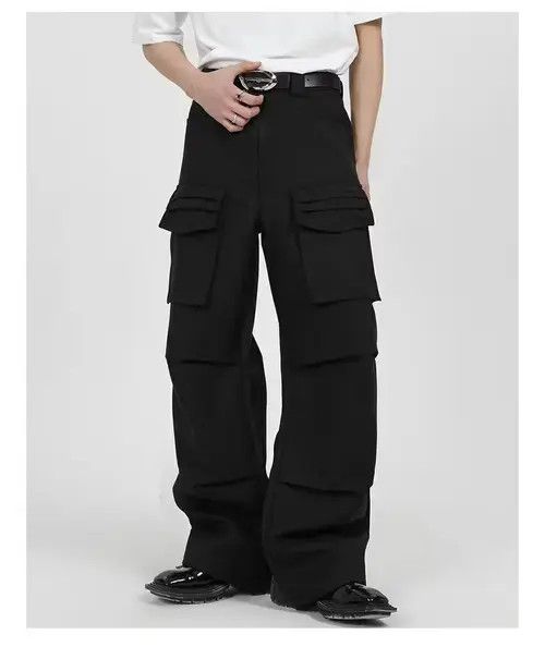 Designer × Vintage baggy flared utility cargo pants Size US 32 / EU 48 - 3 Thumbnail