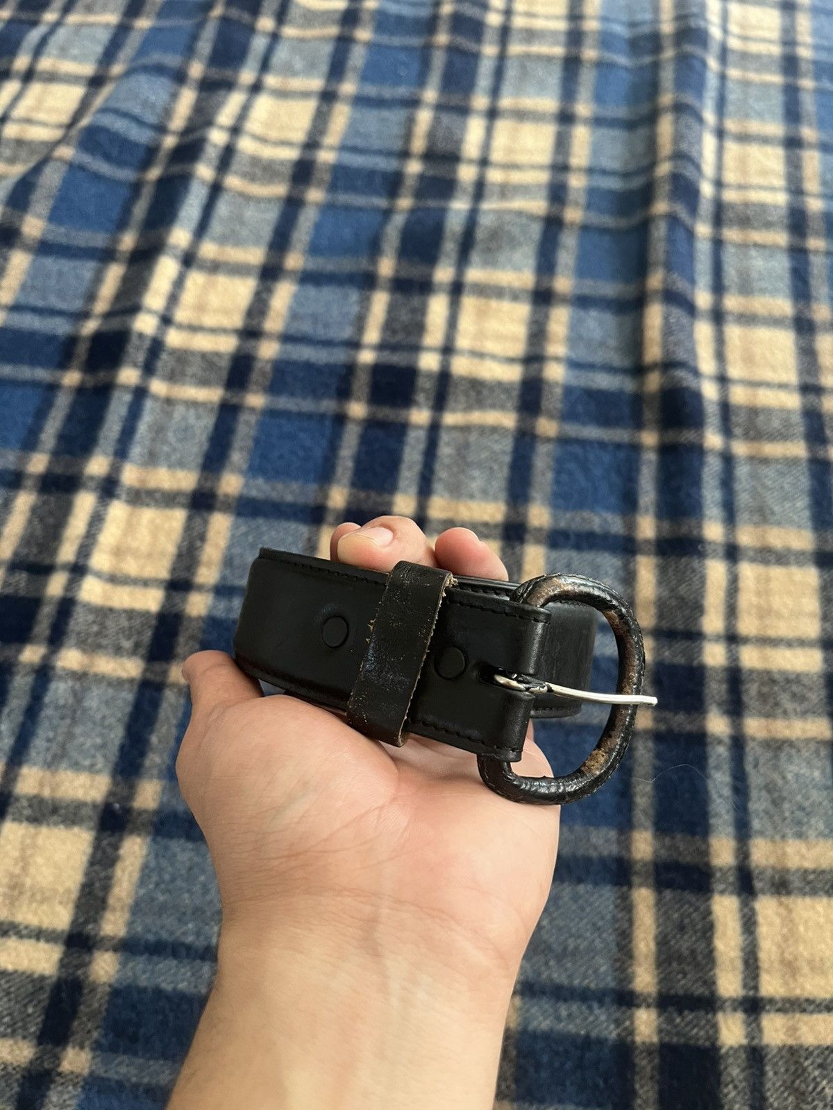 Other Vintage 2000’s Black Leather Western Leather buckle belt 40” Size 40 - 10 Thumbnail