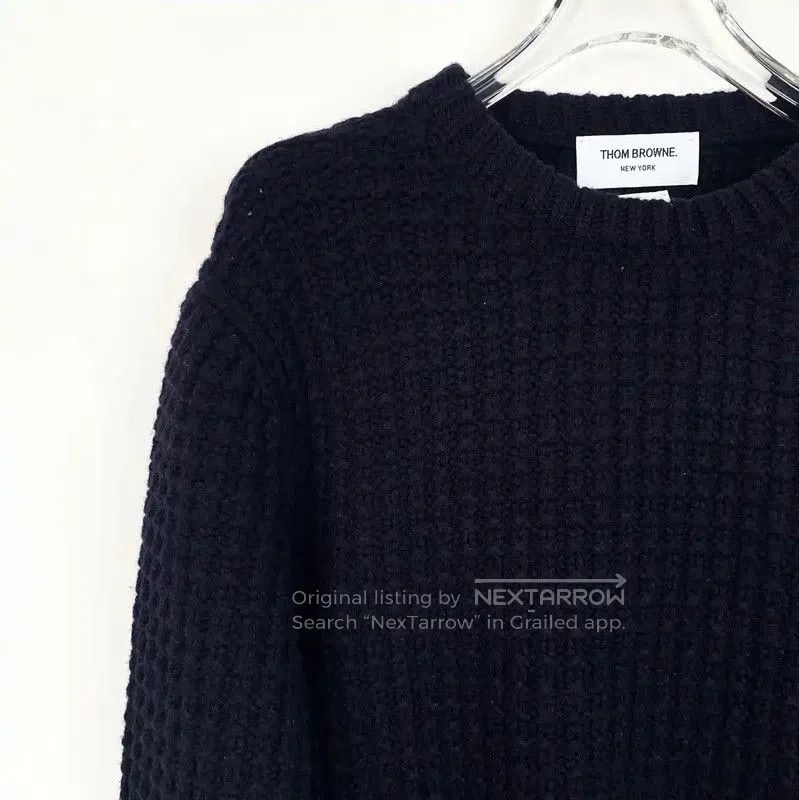 Thom Browne Thom Browne Navy Wool Pullover Sweater . Size US M / EU 48-50 / 2 - 3 Thumbnail