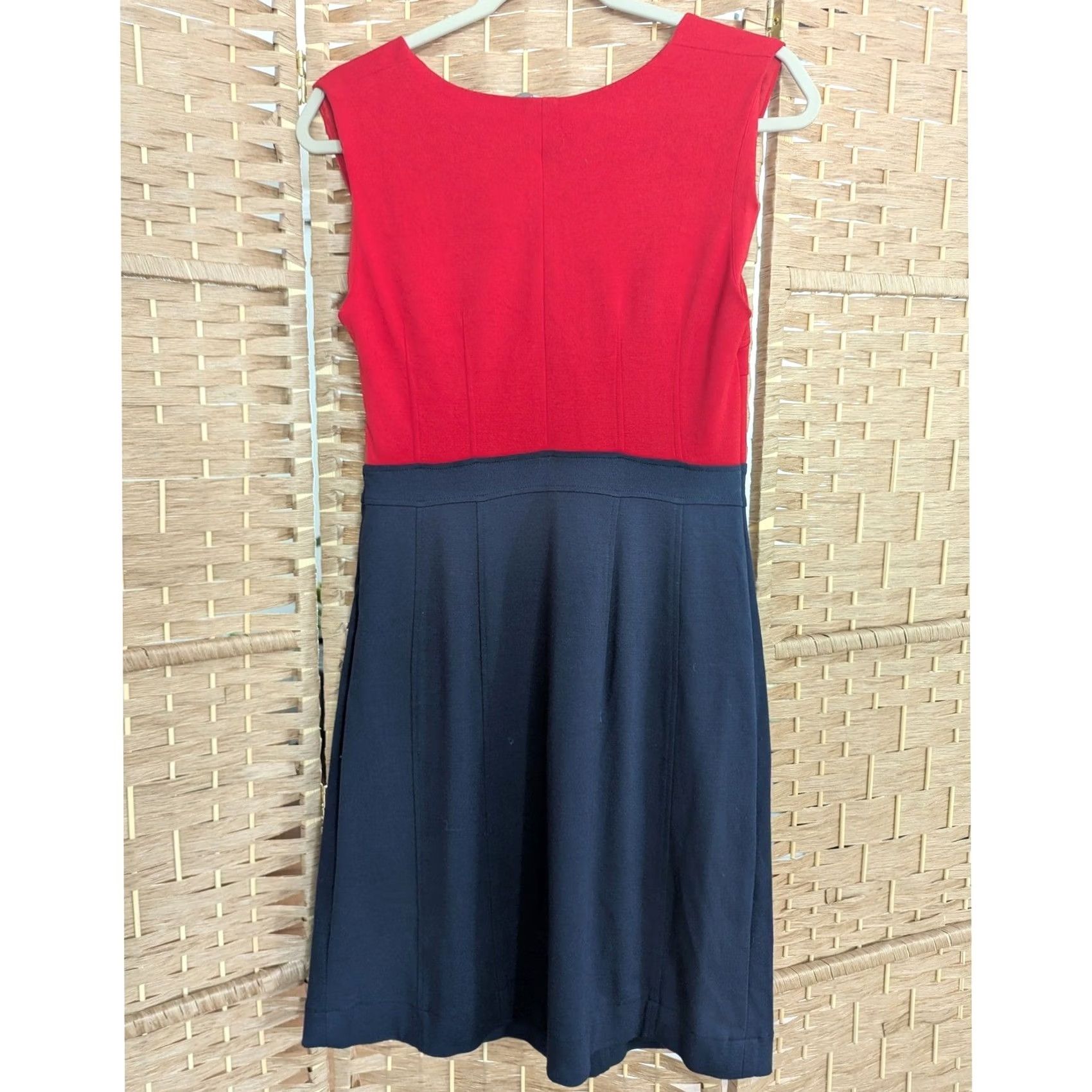 Anthropologie Girls From Savoy Anthropologie Red and Blue Colorblock Ponte Knit Dress Size 4 Size S / US 4 / IT 40 - 2 Thumbnail