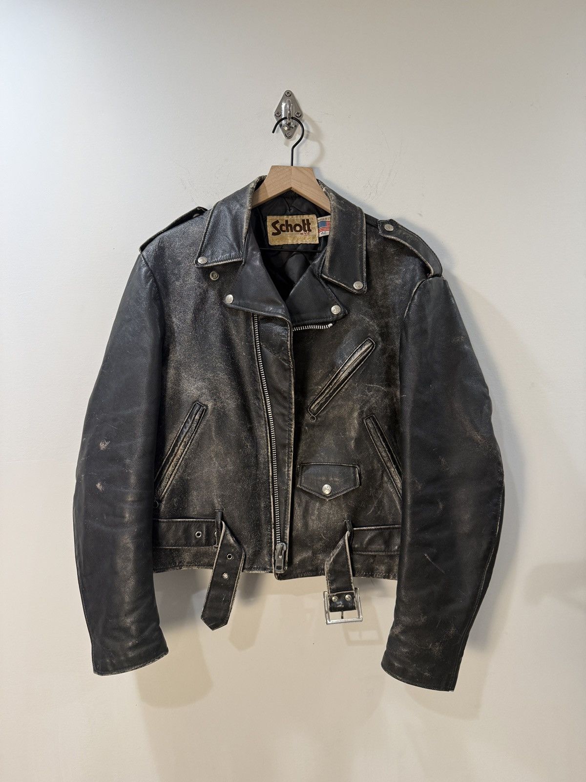 Schott Vintage Schott Perfecto Leather Jacket “THE SMITHS” Size US M / EU 48-50 / 2 - 3 Thumbnail