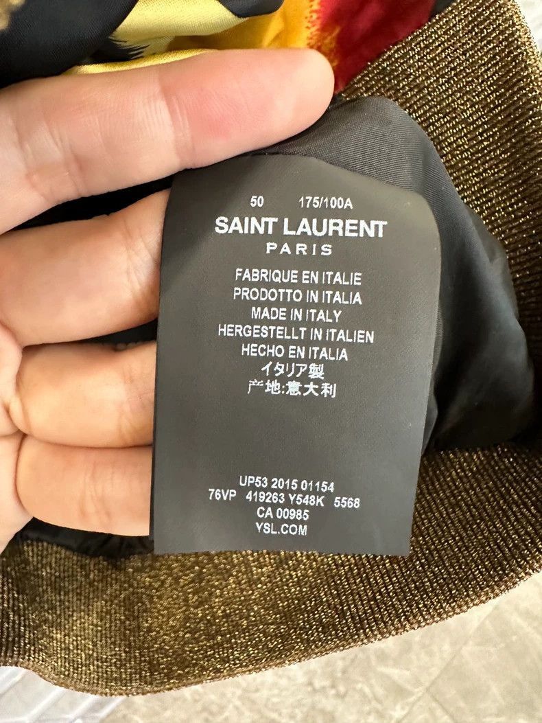 Saint Laurent Paris Saint Laurent Paris Saint Laurent Silk Palm Tree Jacket Si Size US L / EU 52-54 / 3 - 3 Thumbnail