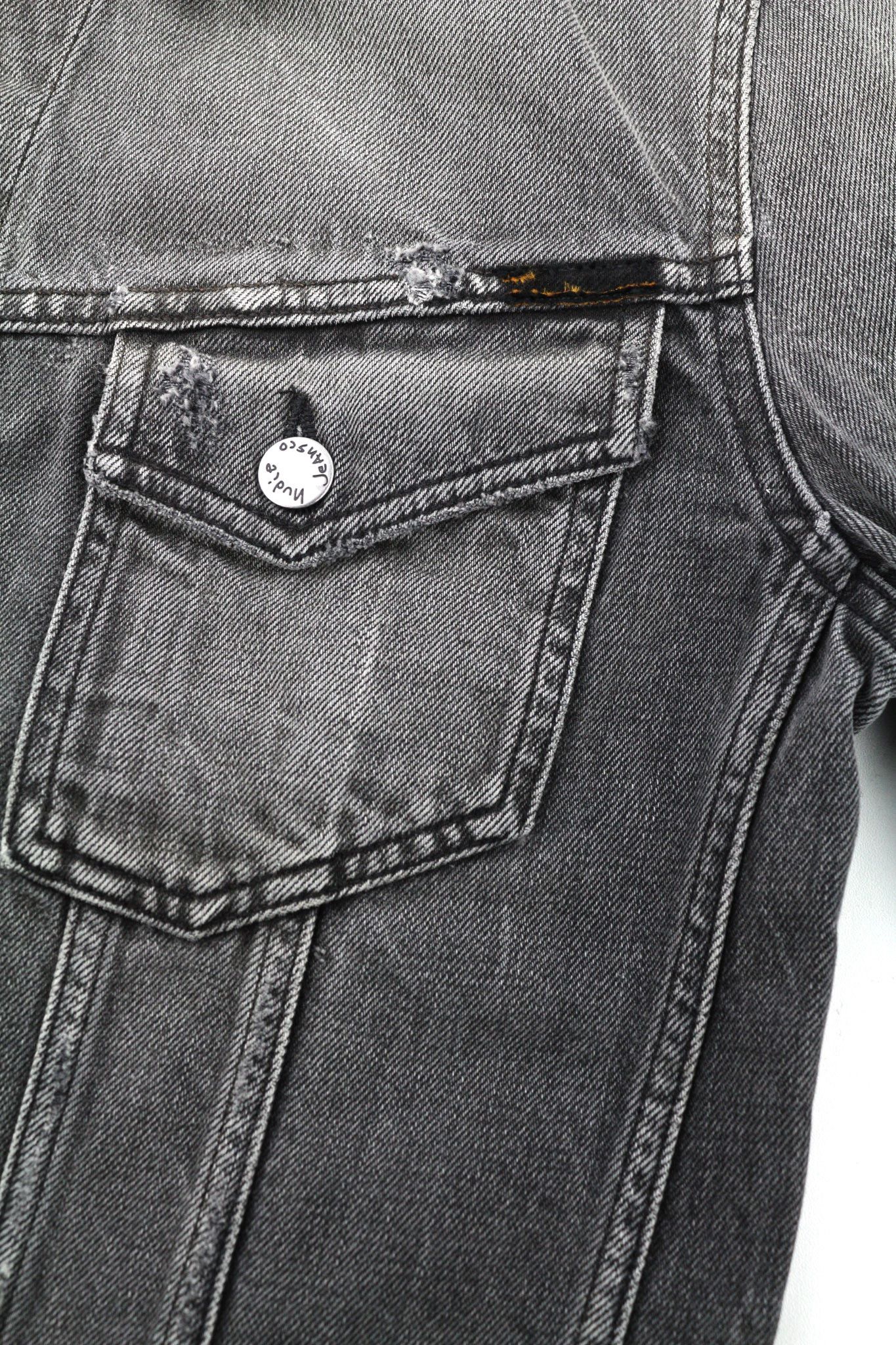 Nudie Jeans M Grey Washed Denim Jacket 81053 Size US M / EU 48-50 / 2 - 6 Thumbnail